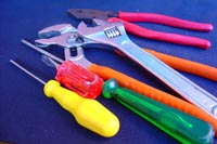 Picture of colored household tools